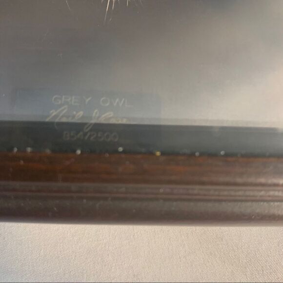 Neil Rose Native American Ceramic Sculpture Shadowbox “Grey Owl” - Picture 8 of 13